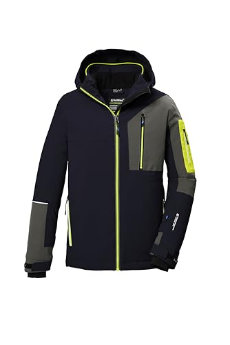 killtec Jungen Skijacke/Funktionsjacke mit Kapuze und Schneefang KSW 391 BYS SKI JCKT, dunkelnavy, 176, 42100-000 im Sale